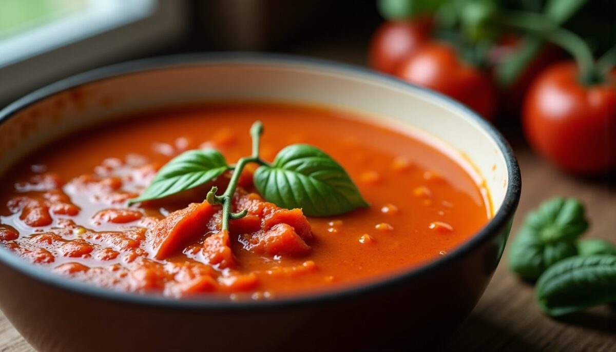 Soupe de tomates façon grand-mère : une recette traditionnelle, simple et pleine de saveurs
